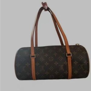 Louis Vuitton Dark Brown Monogram Barrel Tote